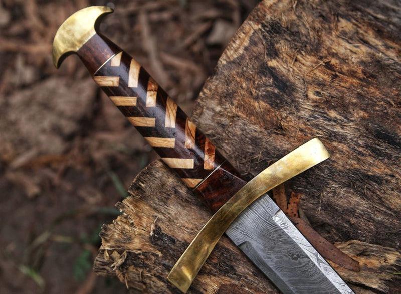 Damascus Steel Viking Sword Handmade Medieval Sword VS-009 - Viking Axe